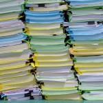 the stack of document in the office