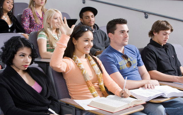 Group of University students in lecture hall